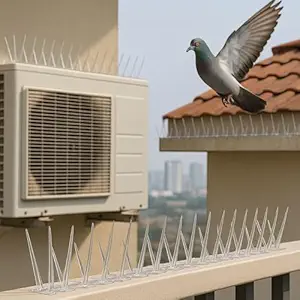 Bird Spikes AC Unit Installation